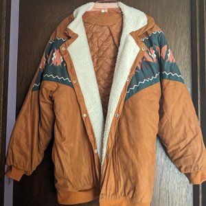 Aztec Tribal Shearling Jacket